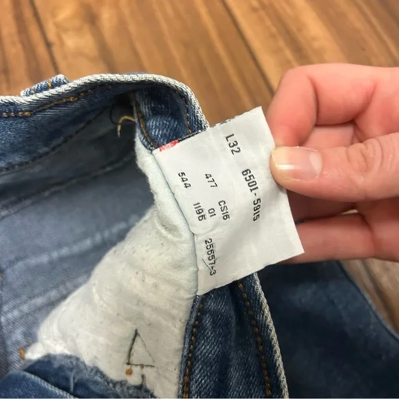 Vintage 1995 Levis 501 Jeans Men’s 29x32 Button Fly 6501-5915 USA Made